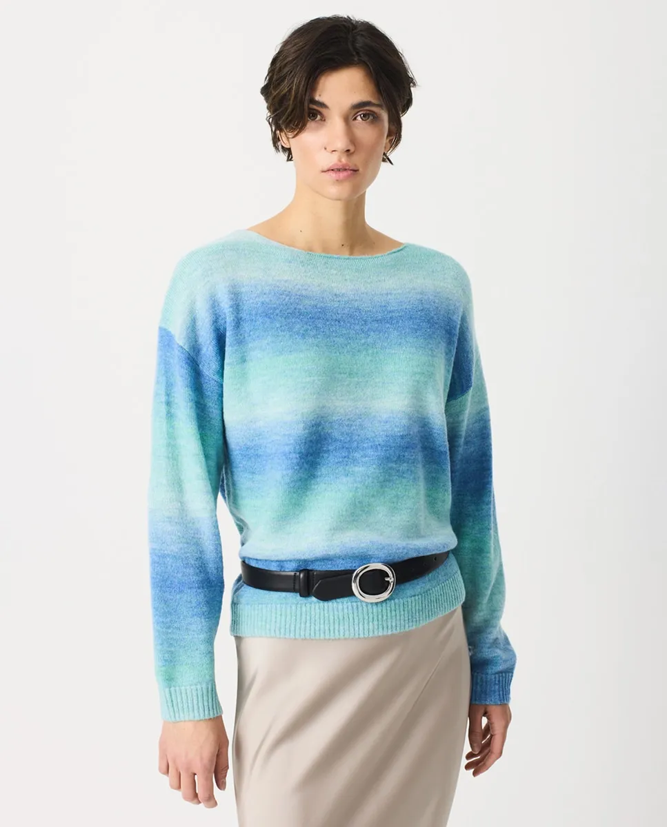 Женский джемпер с фантазийным узором, лодочкой-воротником и спущенными рукавами Escorpion, голубой
Женский джемпер с фантазийным узором, лодочкой-воротником и спущенными рукавами Escorpion, голубой