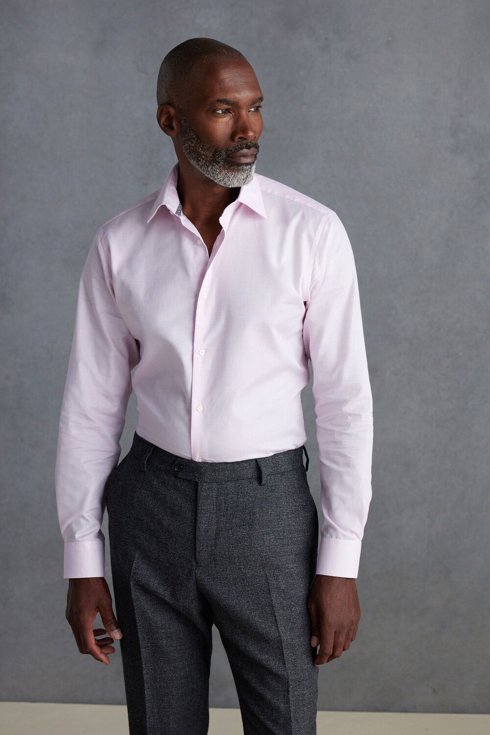 Фирменная рубашка премиум класса из 100% хлопка с длинными рукавами, одинарными манжетами и отделкой Next, розовый 
Фирменная рубашка премиум класса из 100% хлопка с длинными рукавами, одинарными манжетами и отделкой Next, розовый