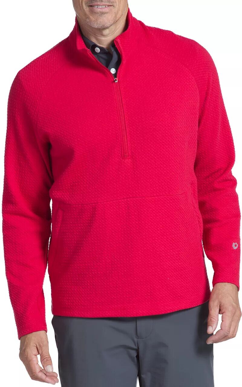 Ibkul Мужской пуловер с молнией 1/4, вышитый попкорном, красный
Ibkul Мужской пуловер с молнией 1/4, вышитый попкорном, красный