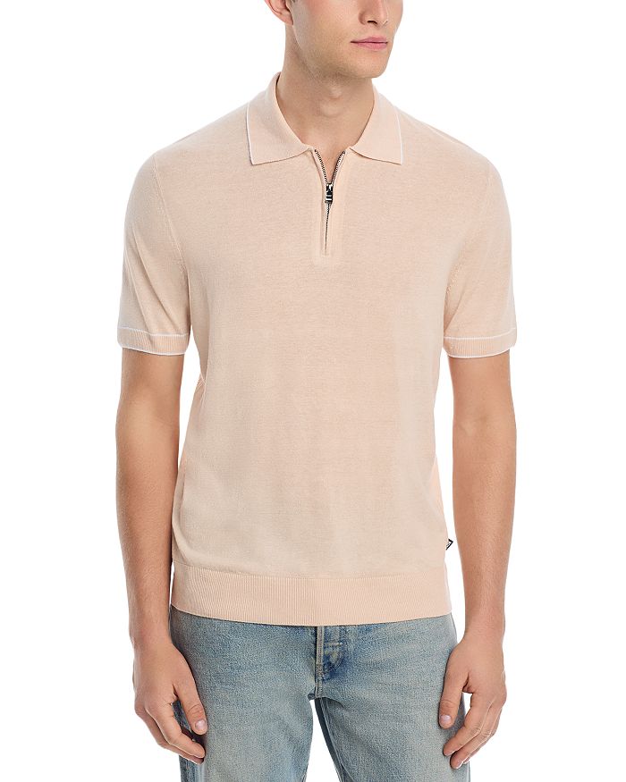 Льняной вязаный поло-свитер BOSS, оранжевый
Льняной вязаный поло-свитер BOSS, оранжевый