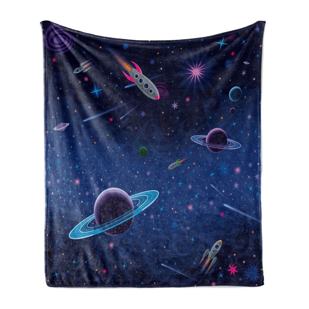 Мягкое фланелевое флисовое одеяло ABAKUHAUS Space, Orbit Rocket Galaxy, уютный плюш для использования в помещении и на улице, 125 x 175 см, индиго и черный
Мягкое фланелевое флисовое одеяло ABAKUHAUS Space, Orbit Rocket Galaxy, уютный плюш для использования в помещении и на улице, 125 x 175 см, индиго и черный