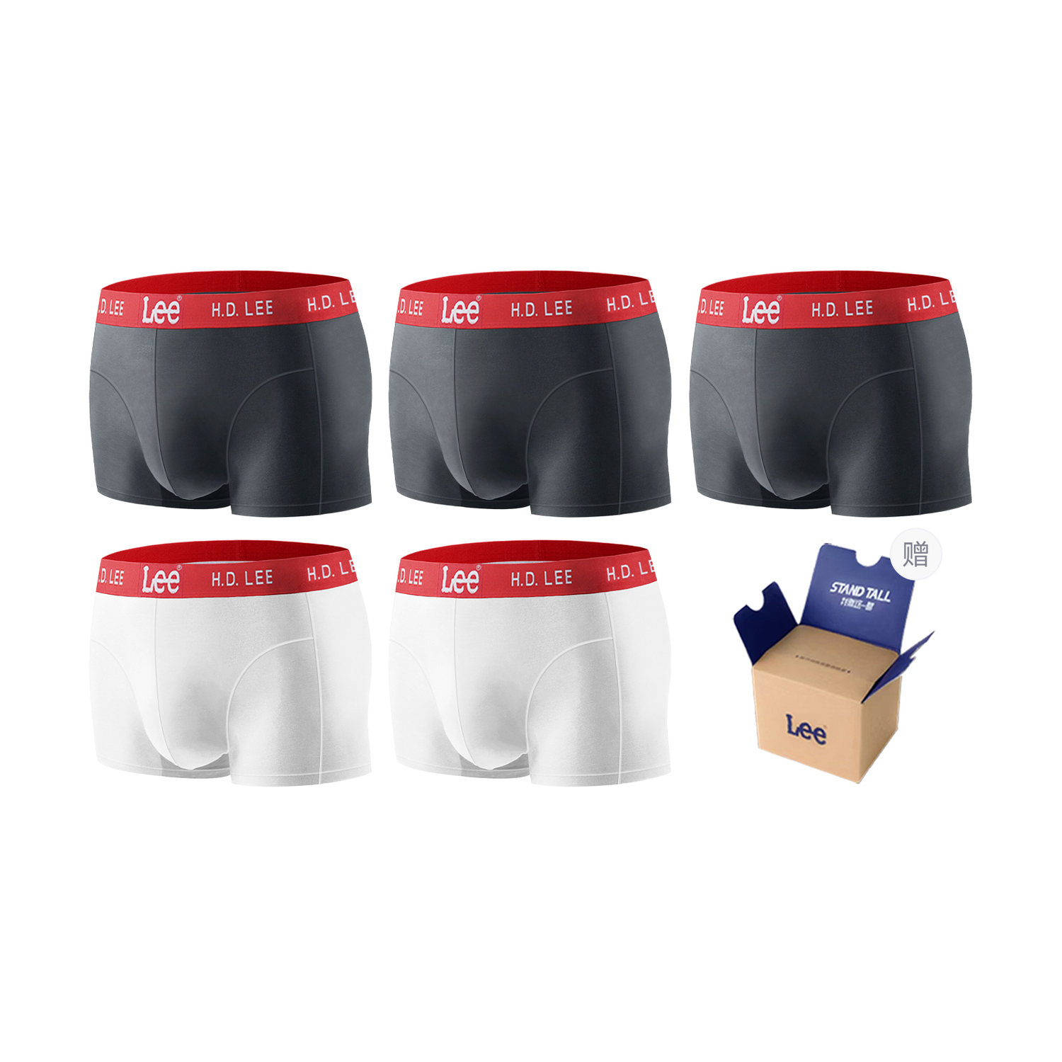 Lee Подарочный набор мужского белья 5 пар
Lee Подарочный набор мужского белья 5 пар