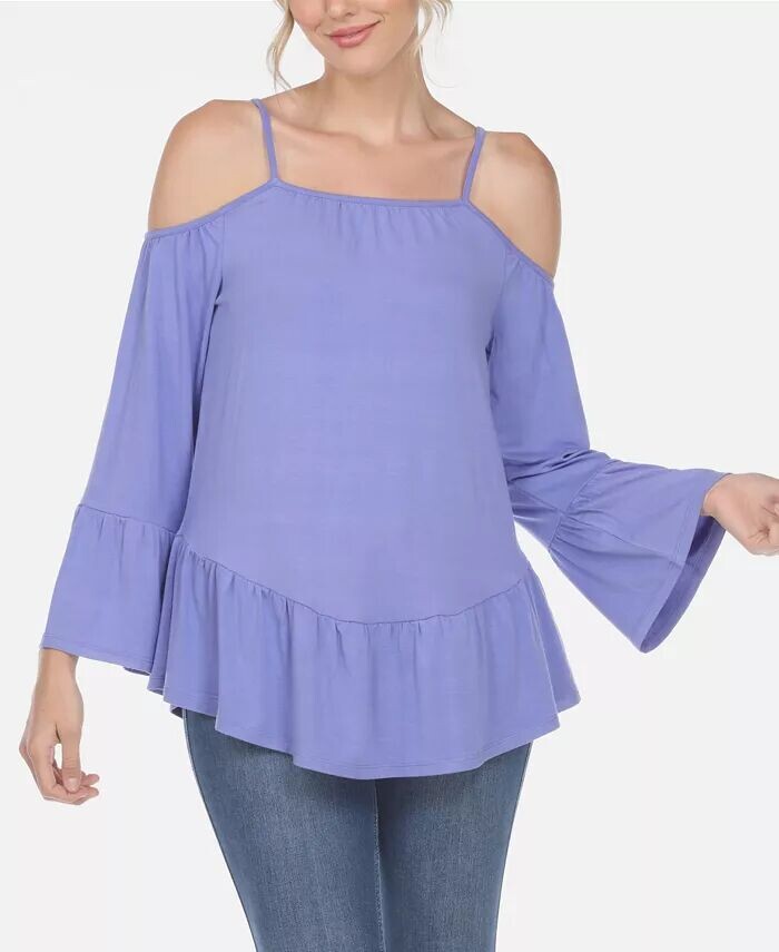 Женский топ с открытыми плечами и рукавами с рюшами White Mark, фиолетовый
Женский топ с открытыми плечами и рукавами с рюшами White Mark, фиолетовый