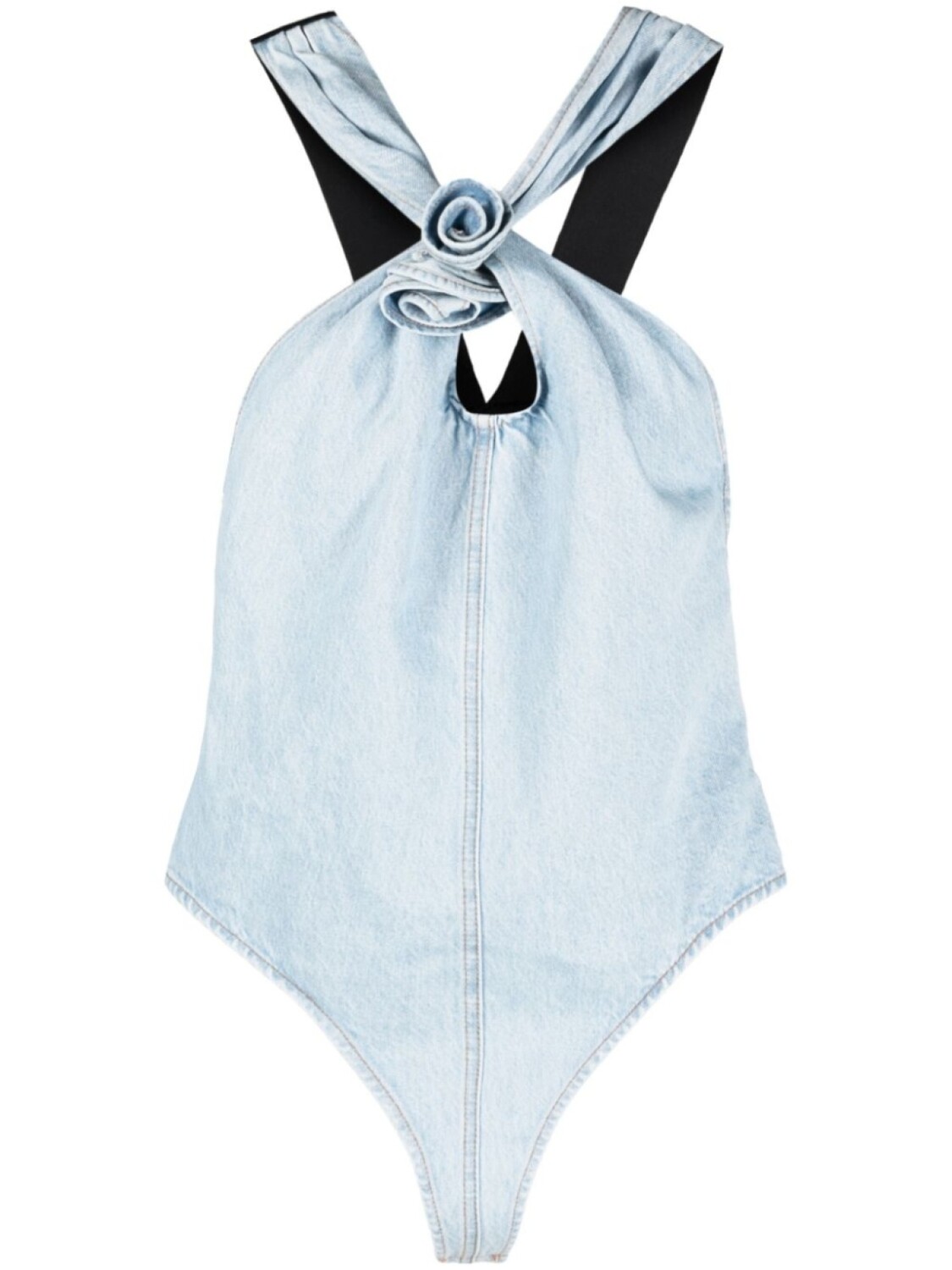 Джинсовое боди с цветочной аппликацией Coperni, синий
Джинсовое боди с цветочной аппликацией Coperni, синий