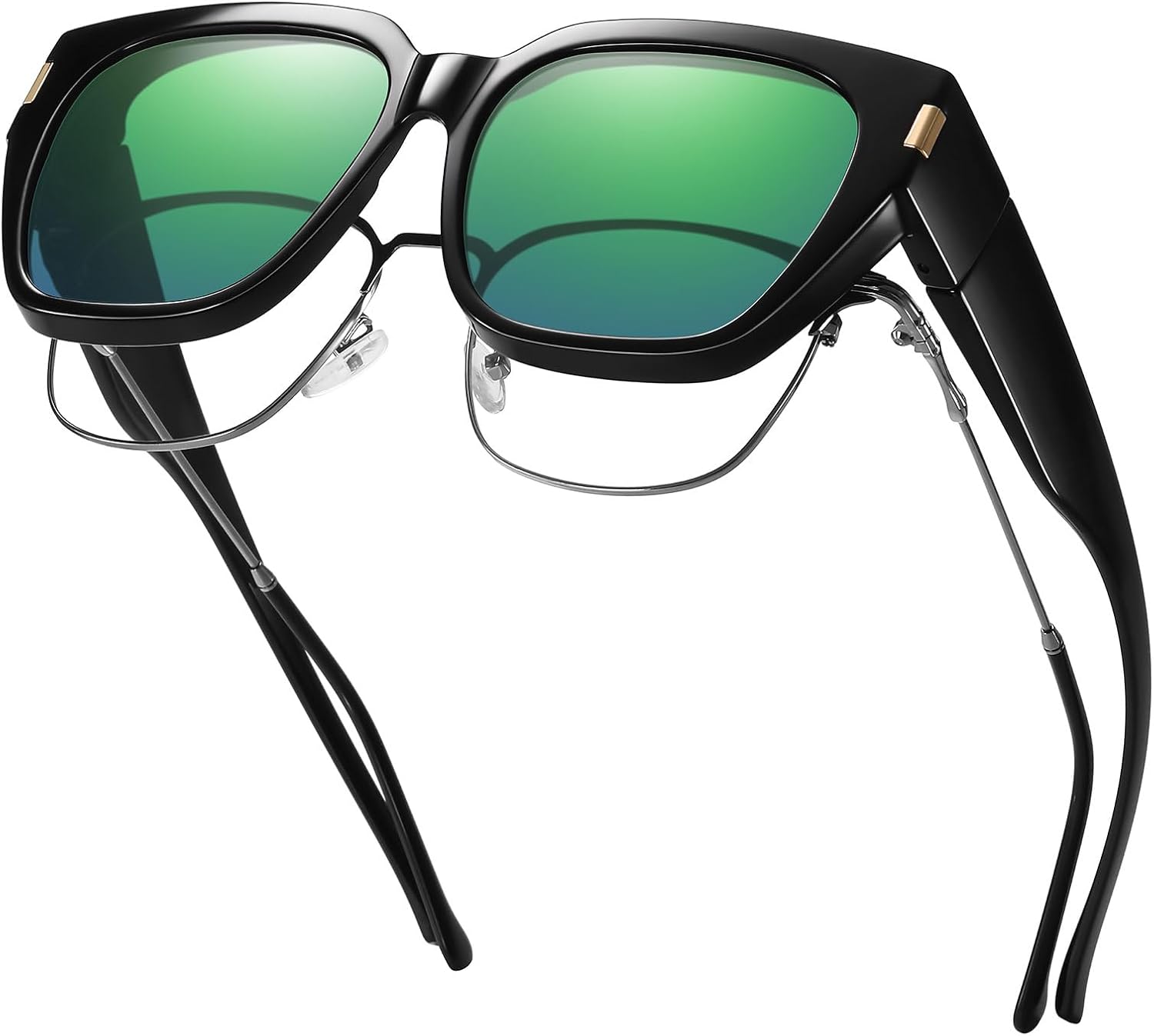 Солнцезащитные очки HAOLOTA с поляризованными линзами, надеваемые поверх обычных очков, для женщин и мужчин. Модные квадратные очки с обтекаемой формой и защитой от УФ-излучения, L Size 19 Black/Green
Солнцезащитные очки HAOLOTA с поляризованными линзами, надеваемые поверх обычных очков, для женщин и мужчин. Модные квадратные очки с обтекаемой формой и защитой от УФ-излучения, L Size 19 Black/Green