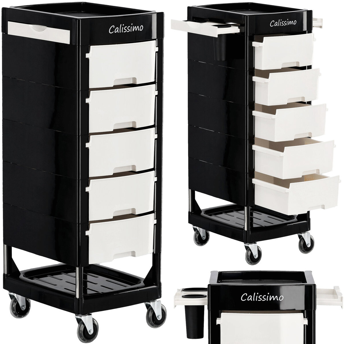Calissimo, Парикмахерский помощник по красоте для салона, универсальный шкаф-тележка, стол на колесах T0165
