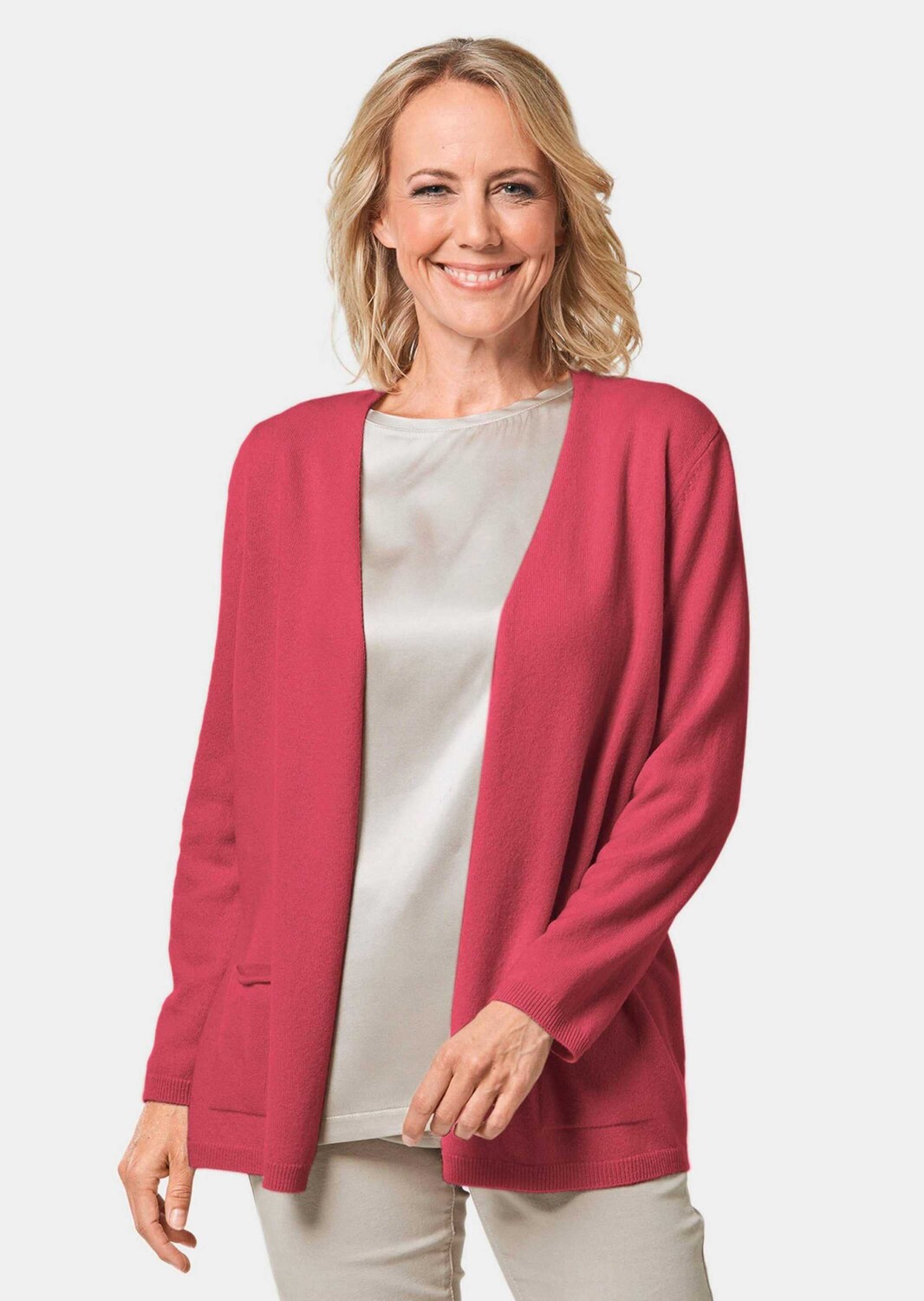 Кардиган GOLDNER Kaschmir Longstrickjacke, коралловый
Кардиган GOLDNER Kaschmir Longstrickjacke, коралловый