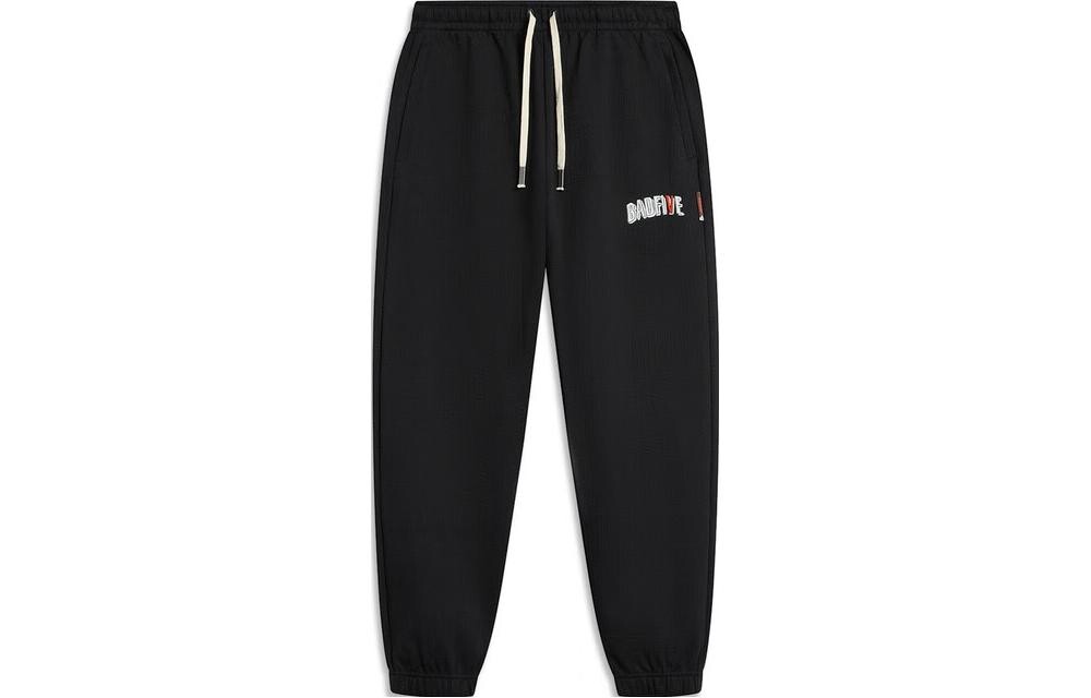 Трикотажные штаны Badfive мужские черные жаккардовые Lining, черный 
Трикотажные штаны Badfive мужские черные жаккардовые Lining, черный