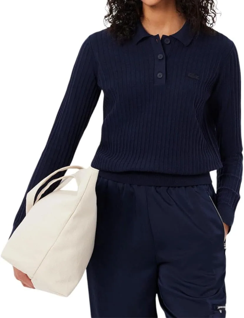 Женская поло Lacoste Regular Fit с рубчиками
Женская поло Lacoste Regular Fit с рубчиками