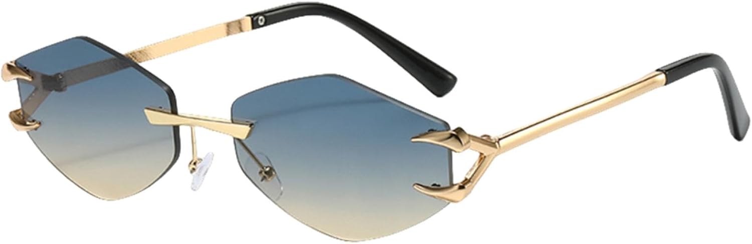 Маленькие шестиугольные солнцезащитные очки без оправы для женщин и мужчин, роскошные, в стиле ретро, с металлической оправой, защита от УФ-излучения UV400 TVTBBVV, C6blueyellow
Маленькие шестиугольные солнцезащитные очки без оправы для женщин и мужчин, роскошные, в стиле ретро, с металлической оправой, защита от УФ-излучения UV400 TVTBBVV, C6blueyellow