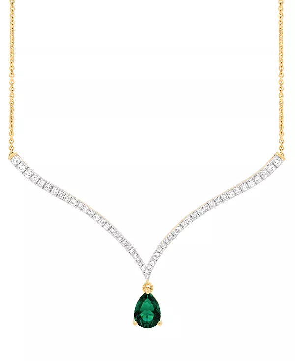 Ожерелье с подвеской длиной 18 дюймов из 14-каратного золота (также с выращенными в лаборатории рубинами и сапфирами) с изумрудами (1-1/2 карата) и выращенными в лаборатории бриллиантами (1 карат) Grown With Love, emerald
Ожерелье с подвеской длиной 18 дюймов из 14-каратного золота (также с выращенными в лаборатории рубинами и сапфирами) с изумрудами (1-1/2 карата) и выращенными в лаборатории бриллиантами (1 карат) Grown With Love, emerald