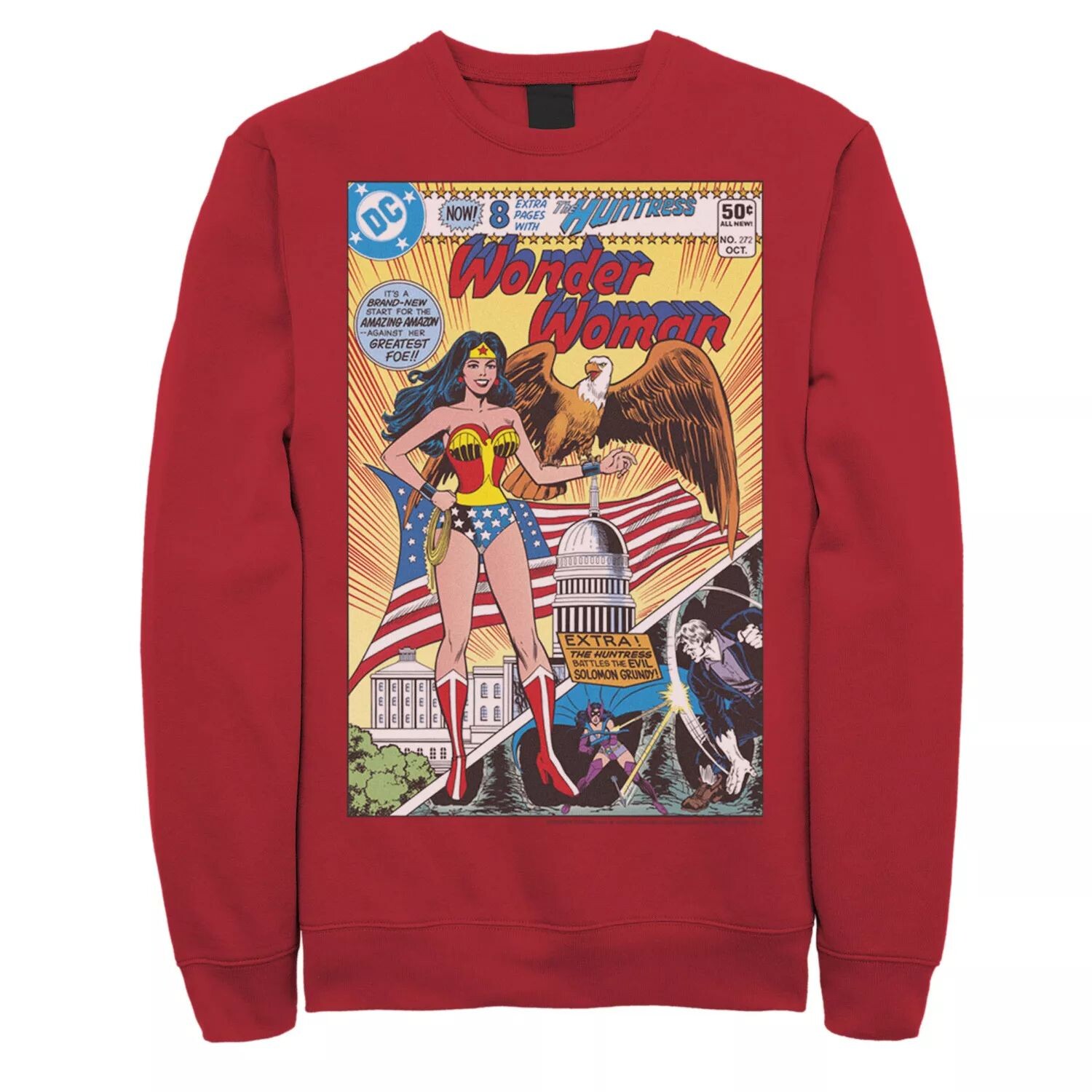 Мужской флисовый пуловер с рисунком DC Comics Wonder Woman в винтажном стиле «Охотница» и комиксами Licensed Character
Мужской флисовый пуловер с рисунком DC Comics Wonder Woman в винтажном стиле «Охотница» и комиксами Licensed Character