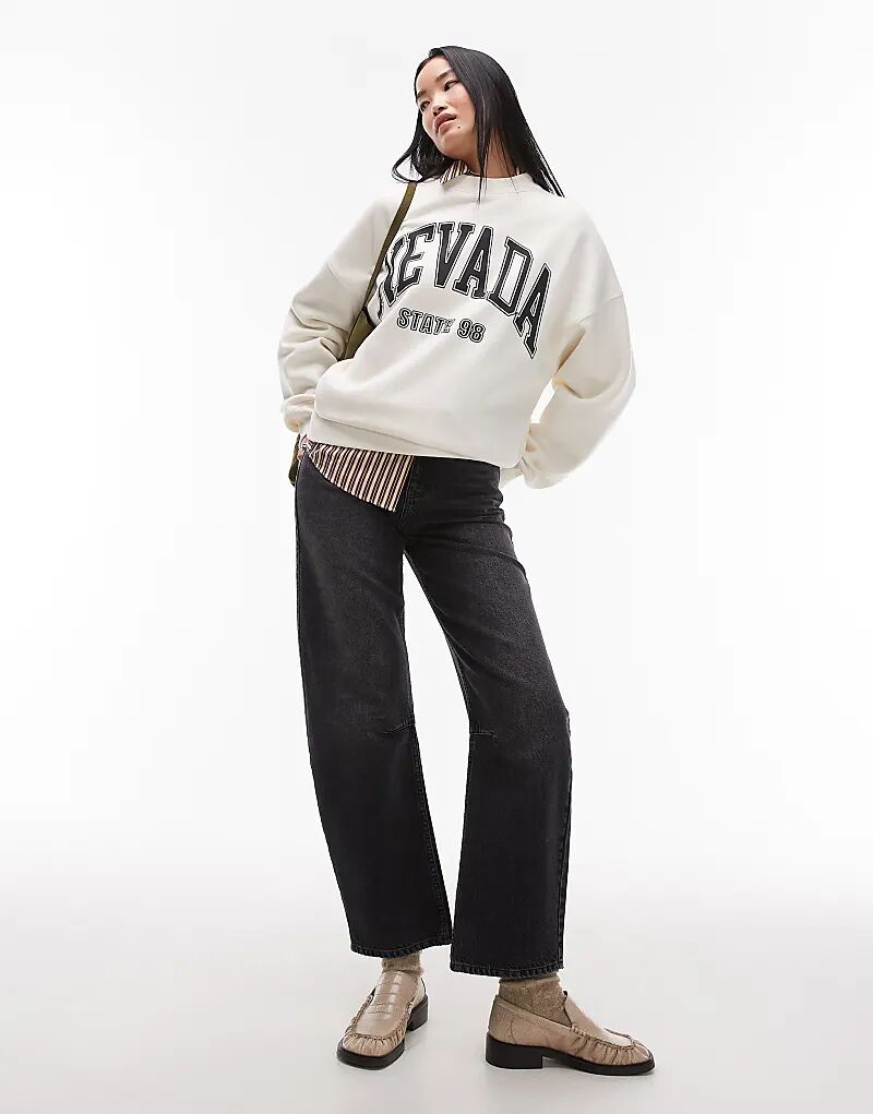 Джинсы-бочки средней посадки черного цвета Topshop
Джинсы-бочки средней посадки черного цвета Topshop