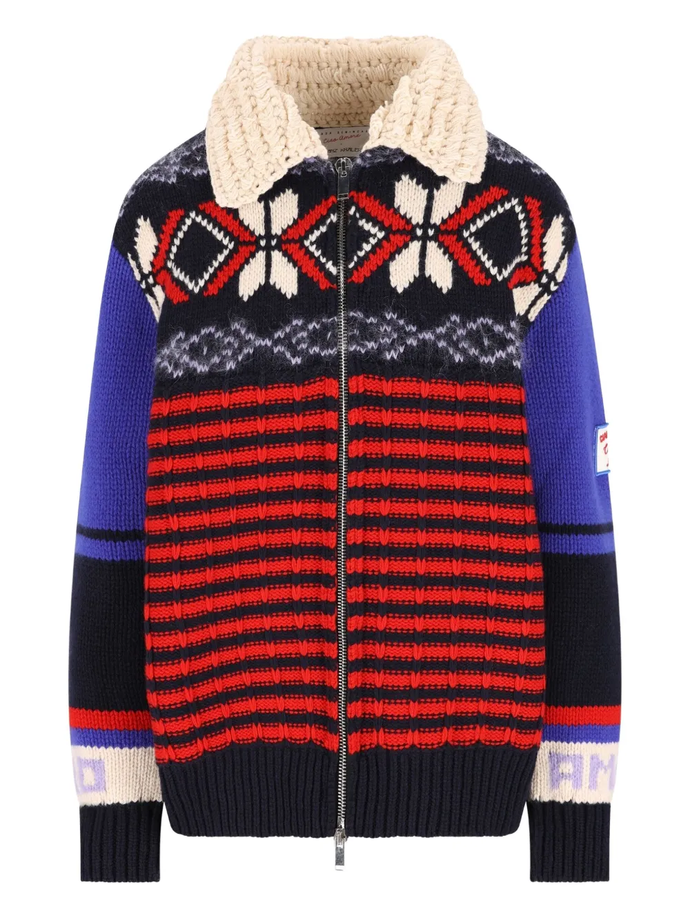 Кардиган на молнии с узором в стиле фэйр-айл Giada Benincasa, синий
Кардиган на молнии с узором в стиле фэйр-айл Giada Benincasa, синий