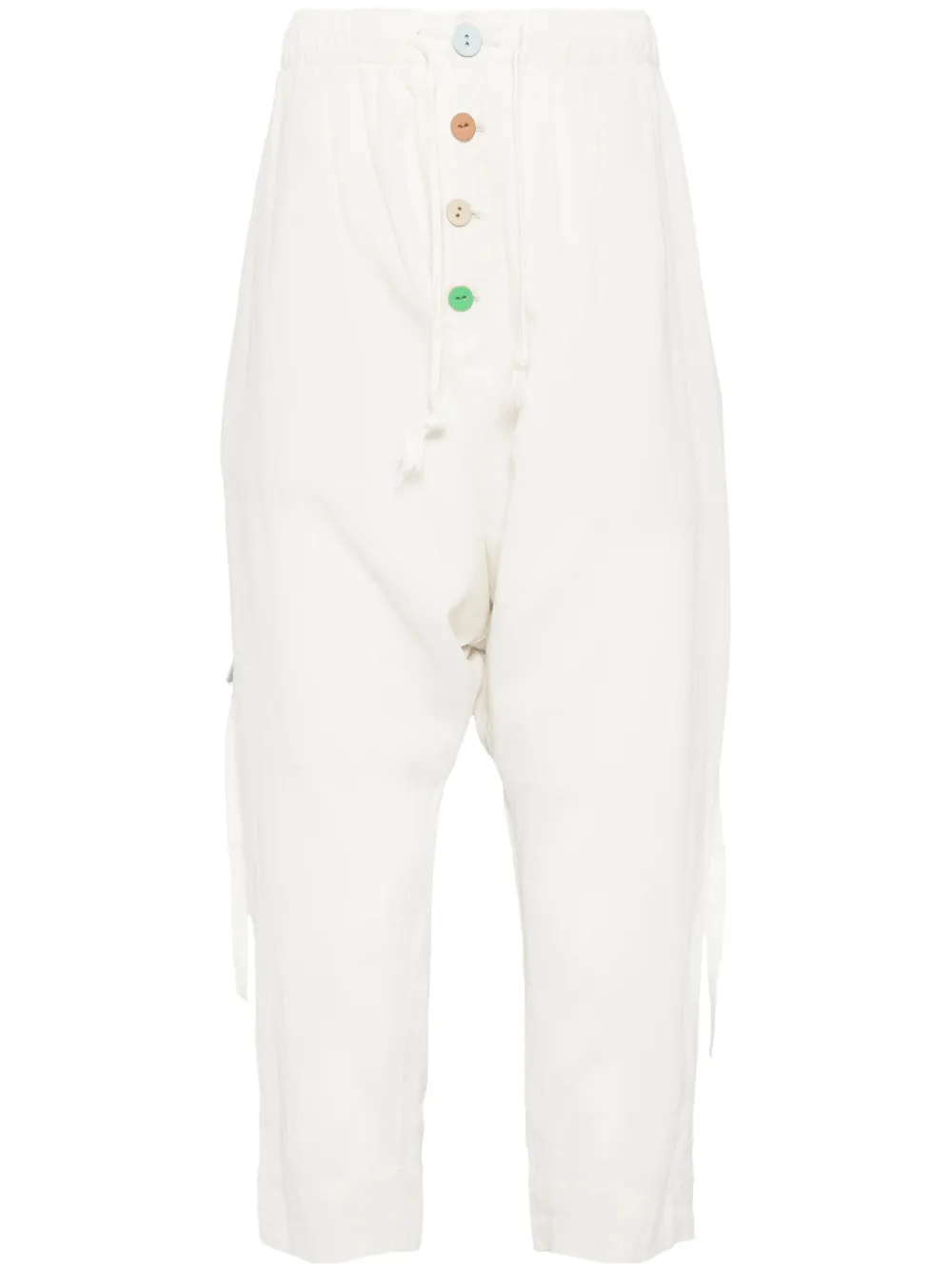 Брюки с кулиской и низким шаговым швом Undercover, нейтральный
Брюки с кулиской и низким шаговым швом Undercover, нейтральный