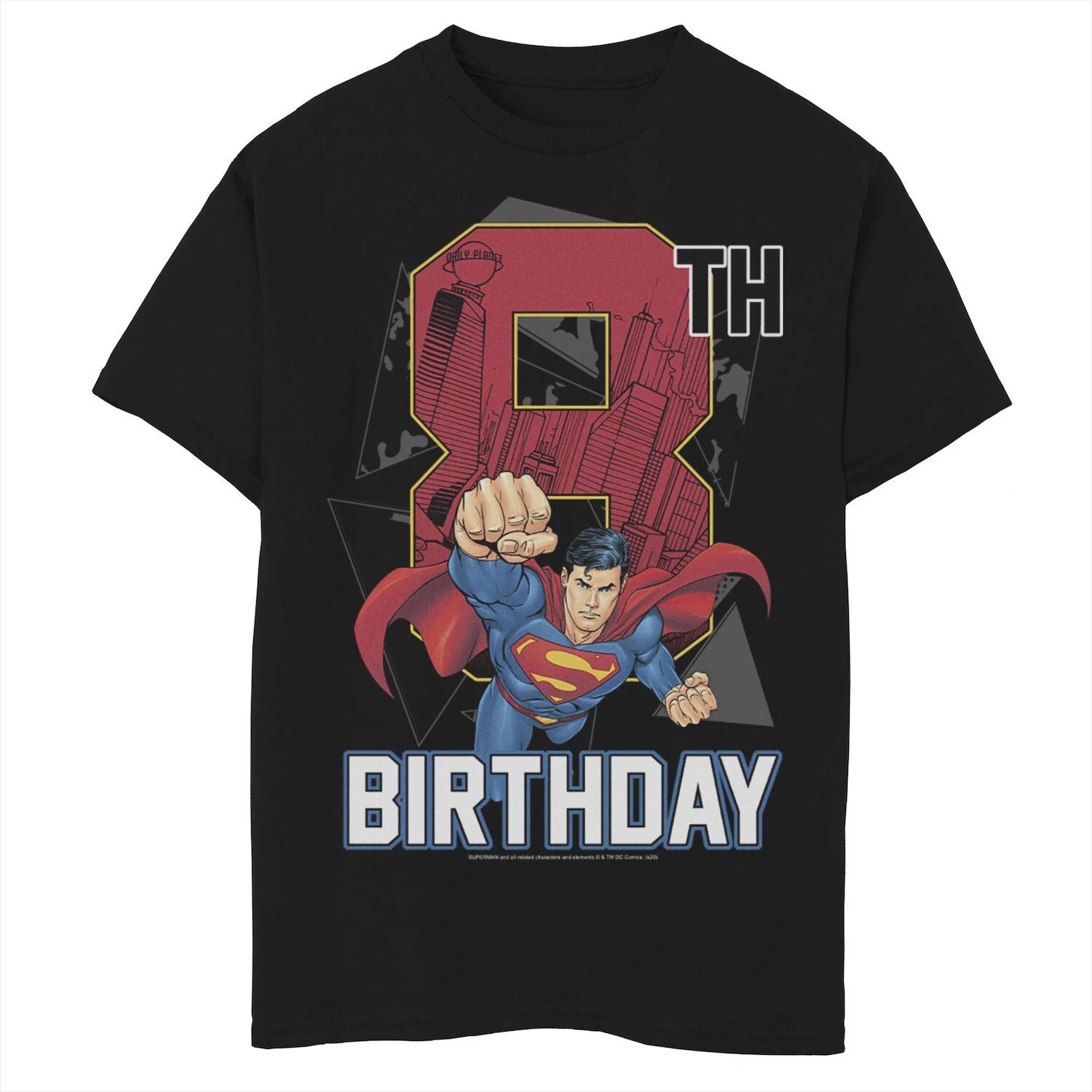 Футболка с графическим рисунком «Супермен на 8-й день рождения» для мальчиков 8–20 лет из комиксов DC Comics Licensed Character
Футболка с графическим рисунком «Супермен на 8-й день рождения» для мальчиков 8–20 лет из комиксов DC Comics Licensed Character