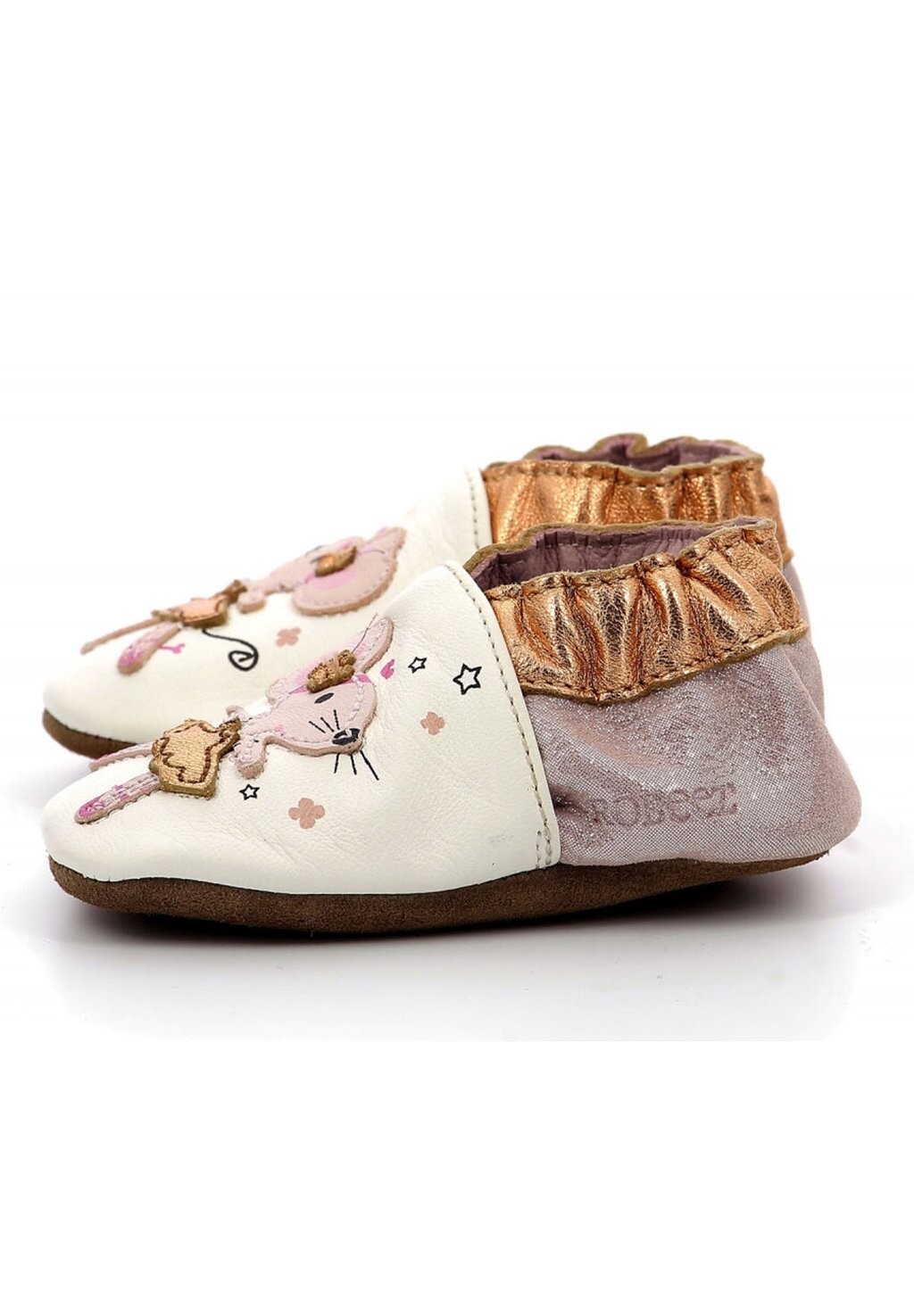 Туфли для ползания DANCING MOUSE Robeez, цвет blanc rose glitter
Туфли для ползания DANCING MOUSE Robeez, цвет blanc rose glitter
