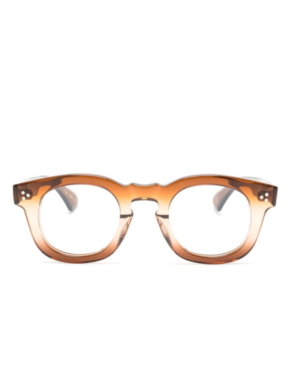 Lesca очки в круглой оправе с логотипом, коричневый
Lesca очки в круглой оправе с логотипом, коричневый