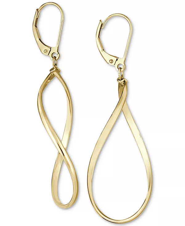 Полированные овальные серьги-подвески из 14-каратного золота Italian Gold, gold
Полированные овальные серьги-подвески из 14-каратного золота Italian Gold, gold