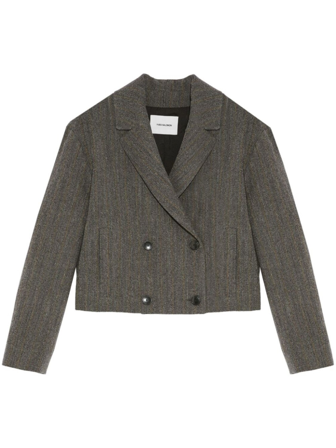 Пиджак Yves Salomon с зазубренными лацканами, серый
Пиджак Yves Salomon с зазубренными лацканами, серый
