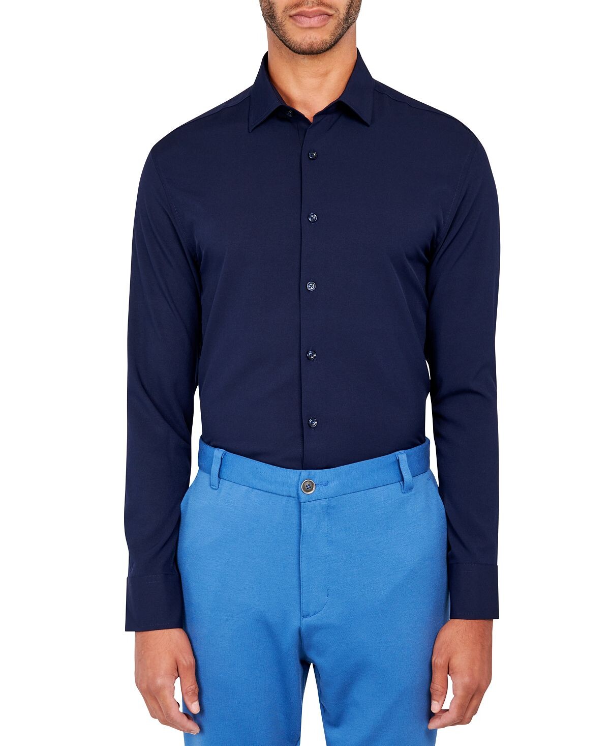 Мужская однотонная комфортная классическая рубашка стрейч с охлаждением Ceremony ConStruct
Мужская однотонная комфортная классическая рубашка стрейч с охлаждением Ceremony ConStruct