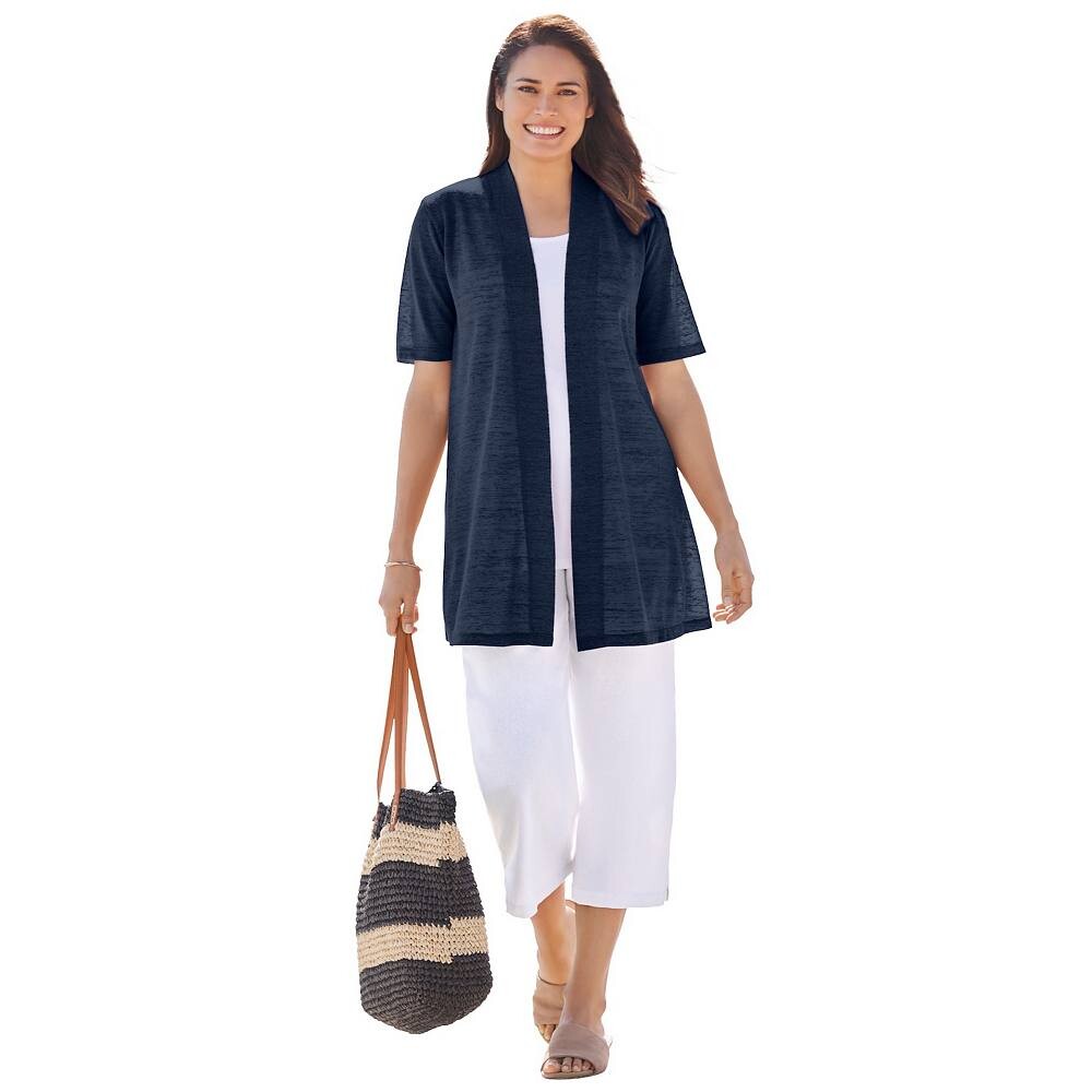 Женщина в женском легком кардигане больших размеров с открытой передней частью Woman Within, темно-синий
Женщина в женском легком кардигане больших размеров с открытой передней частью Woman Within, темно-синий