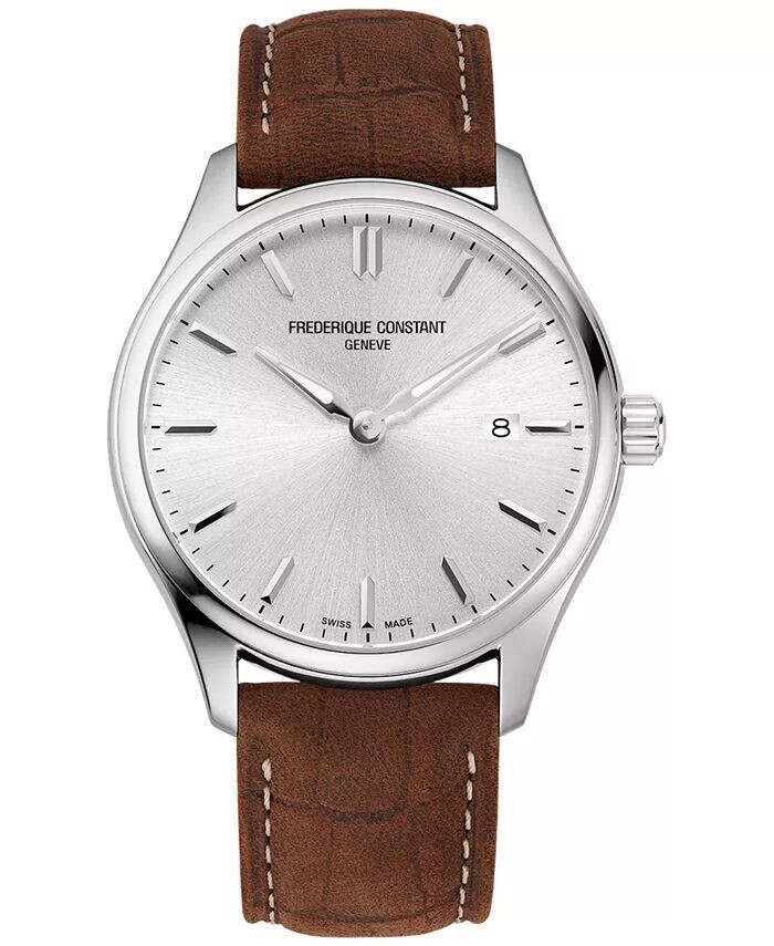 Мужские часы Swiss Classics с коричневым кожаным ремешком, 40 мм Frederique Constant
Мужские часы Swiss Classics с коричневым кожаным ремешком, 40 мм Frederique Constant