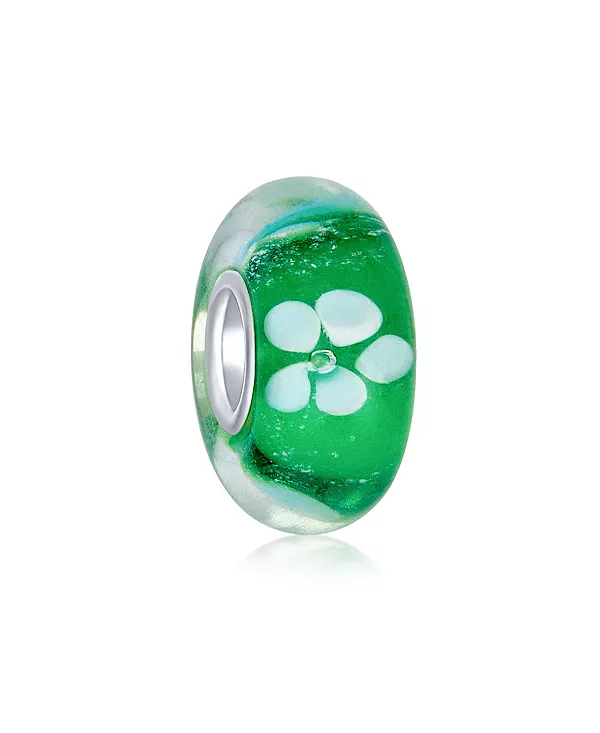 Прозрачная стеклянная бусина-шарм в виде цветка для европейских браслетов с серебряной сердцевиной Bling Jewelry, green
Прозрачная стеклянная бусина-шарм в виде цветка для европейских браслетов с серебряной сердцевиной Bling Jewelry, green