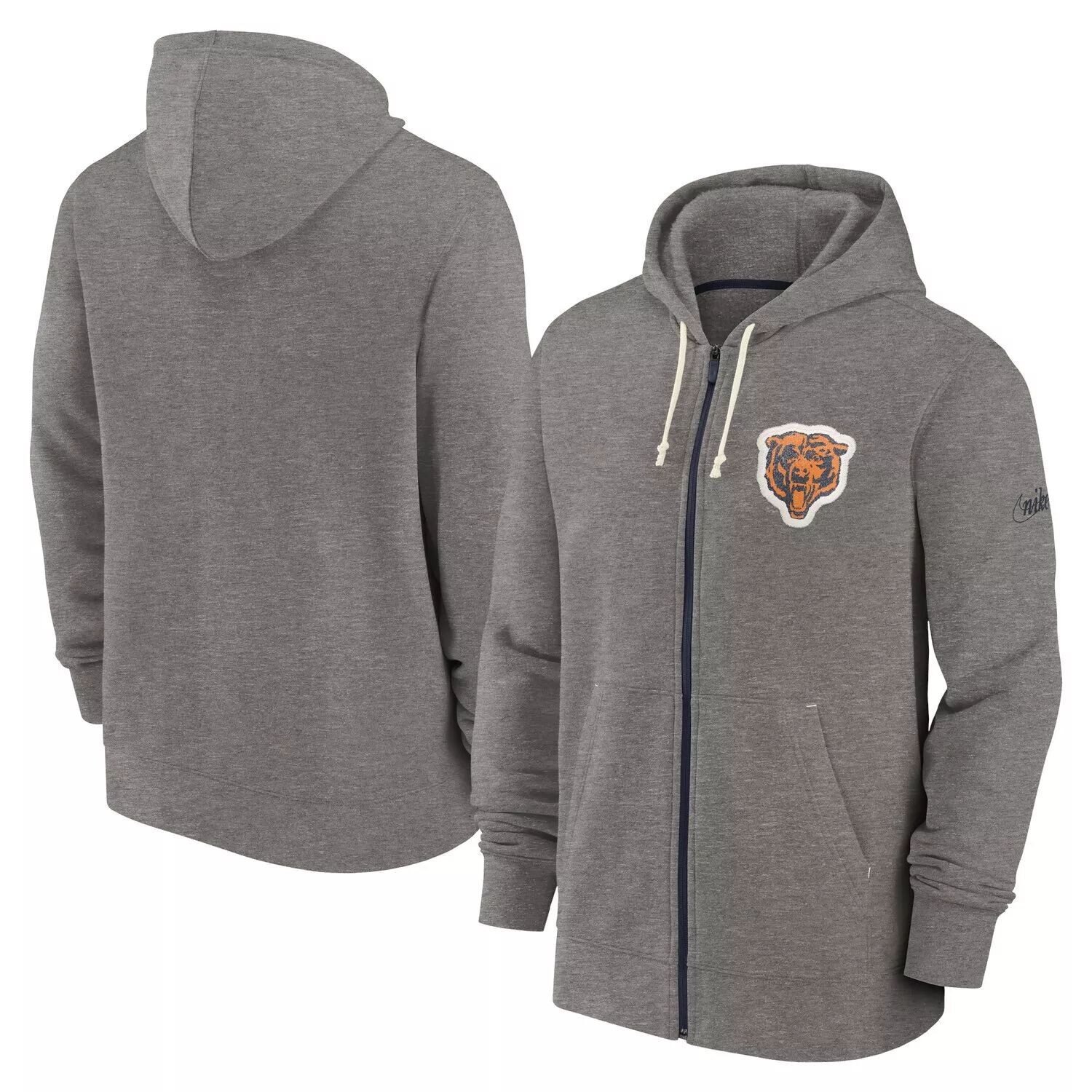 Мужская толстовка с молнией во всю длину Nike Heather Charcoal Chicago Bears Historic Lifestyle
Мужская толстовка с молнией во всю длину Nike Heather Charcoal Chicago Bears Historic Lifestyle