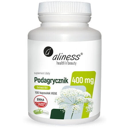 Экстракт молотой травы Aliness, 10:1 400 мг 100 капсул
Экстракт молотой травы Aliness, 10:1 400 мг 100 капсул