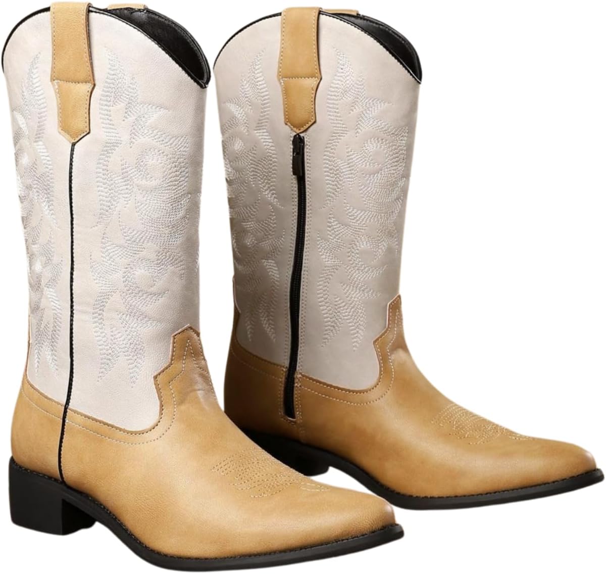 Мужские кожаные ковбойские сапоги Santimon с молнией, стиль Western с вышивкой, белый
Мужские кожаные ковбойские сапоги Santimon с молнией, стиль Western с вышивкой, белый