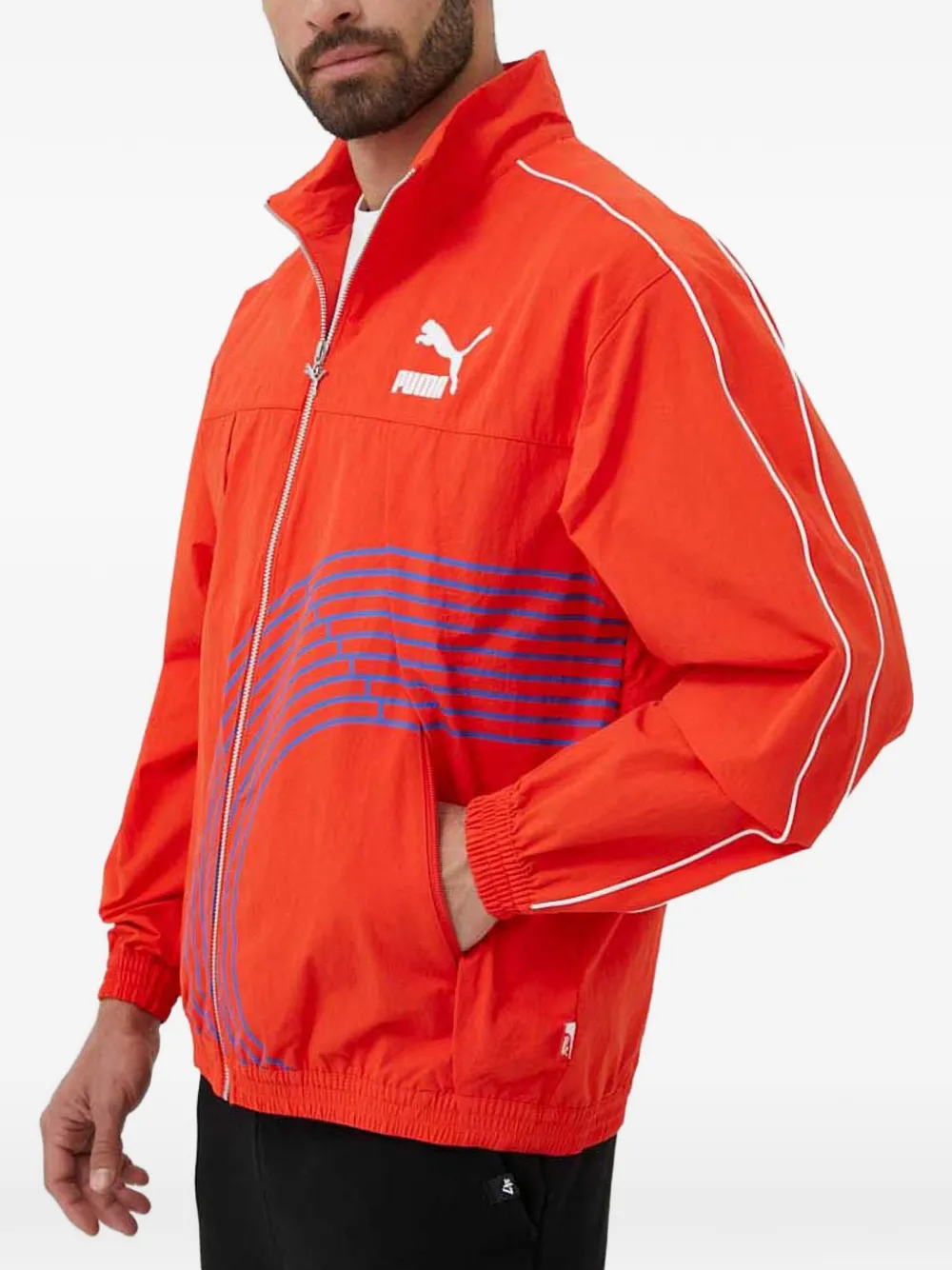 Куртка с молнией и графическим принтом Puma, оранжевый
Куртка с молнией и графическим принтом Puma, оранжевый