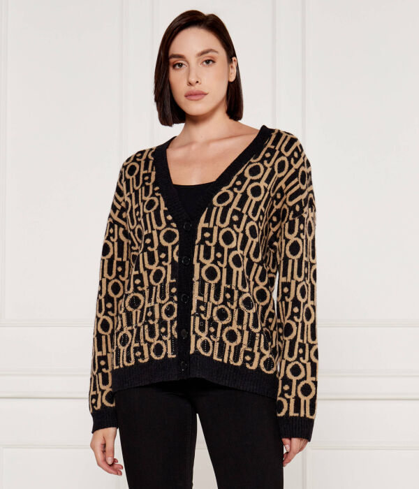 Шерстяной кардиган Loose fit Liu Jo, желтый 
Шерстяной кардиган Loose fit Liu Jo, желтый