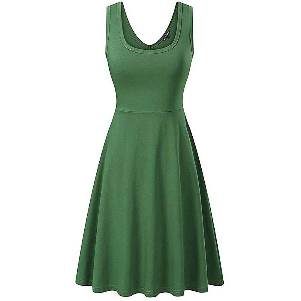 Женское трикотажное платье трапециевидного силуэта без рукавов с круглым вырезом Haute Edition, зеленый
Женское трикотажное платье трапециевидного силуэта без рукавов с круглым вырезом Haute Edition, зеленый