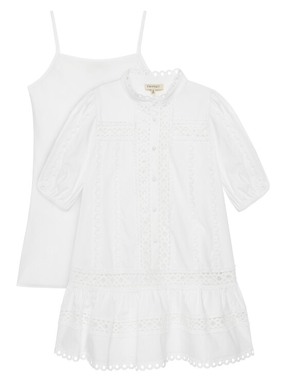 Летнее платье стандартный крой 251GJ2410 Twinset, белый
Летнее платье стандартный крой 251GJ2410 Twinset, белый