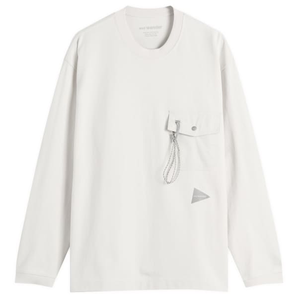 Футболка из плотного хлопка с длинным рукавом и карманом And Wander, светло-серый
Футболка из плотного хлопка с длинным рукавом и карманом And Wander, светло-серый