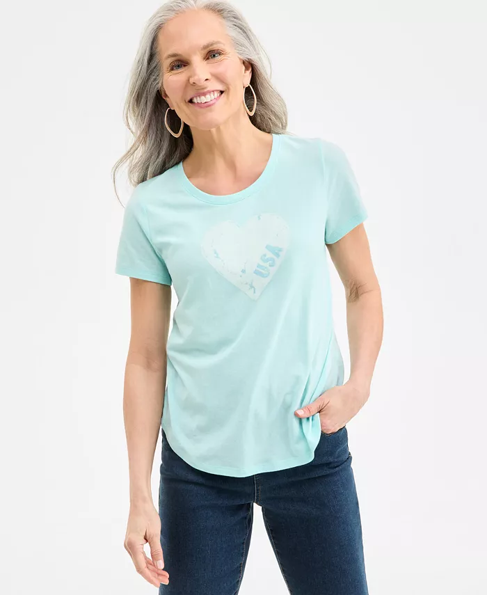 Футболка с принтом Petite Graphic Perfect Crewneck Style & Co, синий
Футболка с принтом Petite Graphic Perfect Crewneck Style & Co, синий