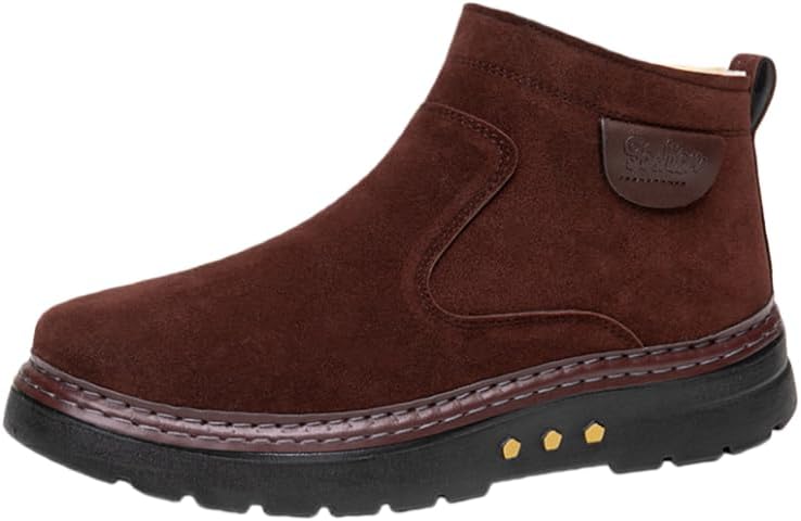 Мужские зимние ботинки для снега, ботильоны с меховой подкладкой, теплые зимние ботинки, синтетическая кожа, боковая молния, модные ботинки, теплые и морозоустойчивые повседневные снежные обувь Hhhchpm, коричневый
Мужские зимние ботинки для снега, ботильоны с меховой подкладкой, теплые зимние ботинки, синтетическая кожа, боковая молния, модные ботинки, теплые и морозоустойчивые повседневные снежные обувь Hhhchpm, коричневый