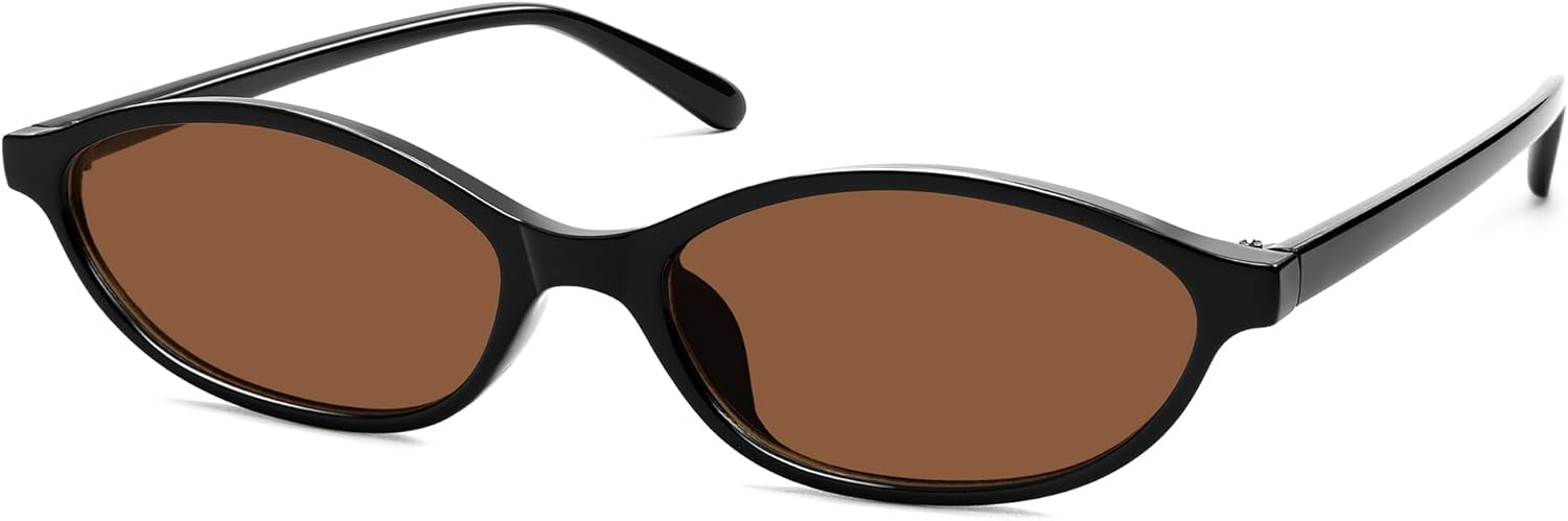 Ретро-солнцезащитные очки «кошачий глаз» овальной формы для женщин, модные узкие солнцезащитные очки в стиле Y2k, дизайнерские солнцезащитные очки AR82253 HERJOUR, C09 Black/Brown
Ретро-солнцезащитные очки «кошачий глаз» овальной формы для женщин, модные узкие солнцезащитные очки в стиле Y2k, дизайнерские солнцезащитные очки AR82253 HERJOUR, C09 Black/Brown