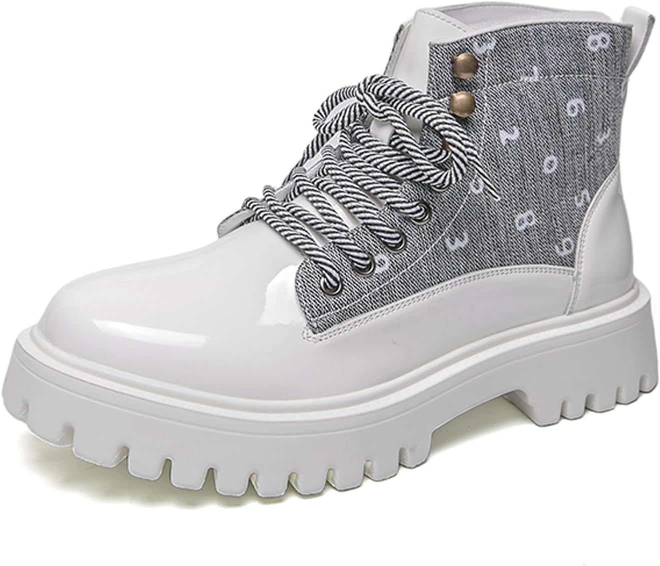 Мужские ботинки TWODNAWK из лакированной кожи, комфортные боевые ботинки на массивной подошве с протектором, противоскользящие, водонепроницаемые, повседневные оксфорды-чакка до щиколотки для уличного стиля и езды на мотоцикле, белый
Мужские ботинки TWODNAWK из лакированной кожи, комфортные боевые ботинки на массивной подошве с протектором, противоскользящие, водонепроницаемые, повседневные оксфорды-чакка до щиколотки для уличного стиля и езды на мотоцикле, белый