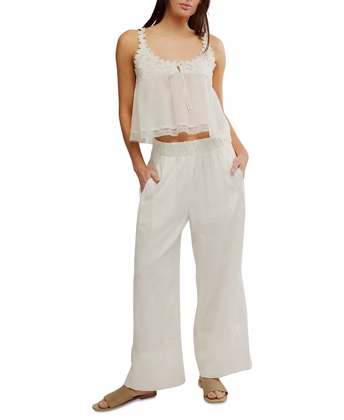 Женские брюки Days End на резинке из смесового льна Free People, белый
Женские брюки Days End на резинке из смесового льна Free People, белый