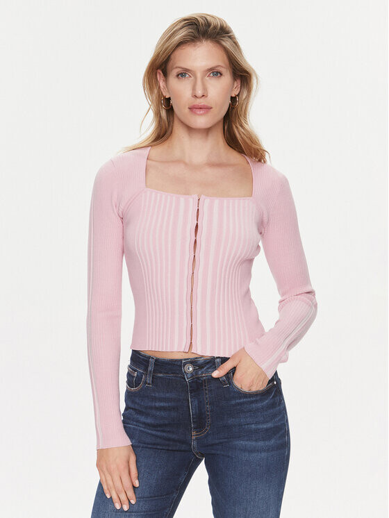 Кардиган приталенного кроя Guess, розовый 
Кардиган приталенного кроя Guess, розовый