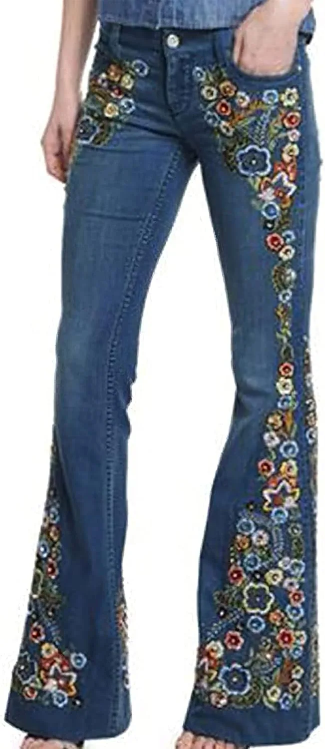 Женские джинсы-клеш с цветочной вышивкой TIAFORD
Женские джинсы-клеш с цветочной вышивкой TIAFORD