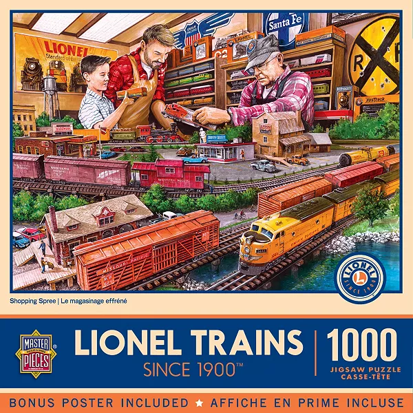 Шедевры поездов Лайонел - шопинг-шоппинг, пазл из 1000 деталей Masterpieces Puzzles, multicolor
Шедевры поездов Лайонел - шопинг-шоппинг, пазл из 1000 деталей Masterpieces Puzzles, multicolor