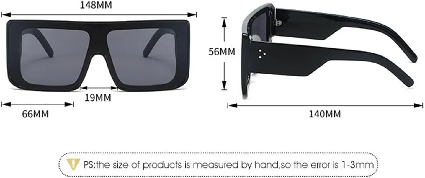 Солнцезащитные очки Helena Oversize One-piece Square Shield для мужчин и женщин, винтажные очки 90-х, модные женские солнцезащитные очки с плоской верхней частью, C5
Солнцезащитные очки Helena Oversize One-piece Square Shield для мужчин и женщин, винтажные очки 90-х, модные женские солнцезащитные очки с плоской верхней частью, C5