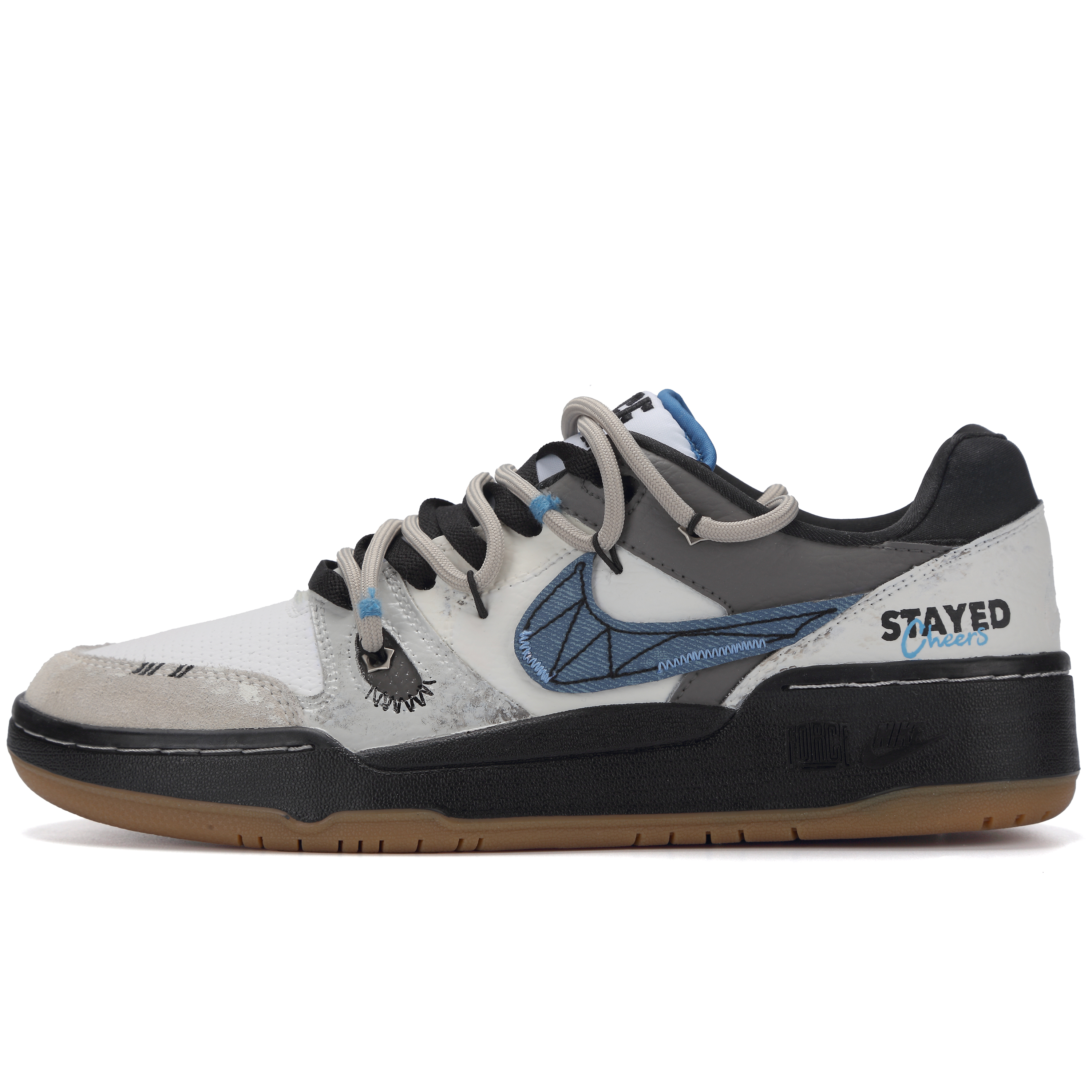 Nike Кроссовки для скейтбординга Full Force Western Wilderness с низким верхом, нескользящие, мужские, черно-синие
Nike Кроссовки для скейтбординга Full Force Western Wilderness с низким верхом, нескользящие, мужские, черно-синие