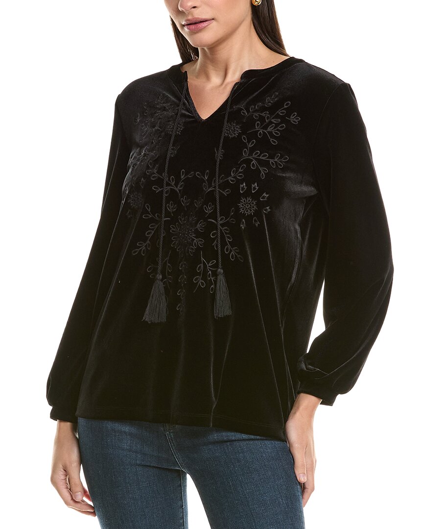 Вышитый бархатный топ Jones New York Jones New York, черный
Вышитый бархатный топ Jones New York Jones New York, черный