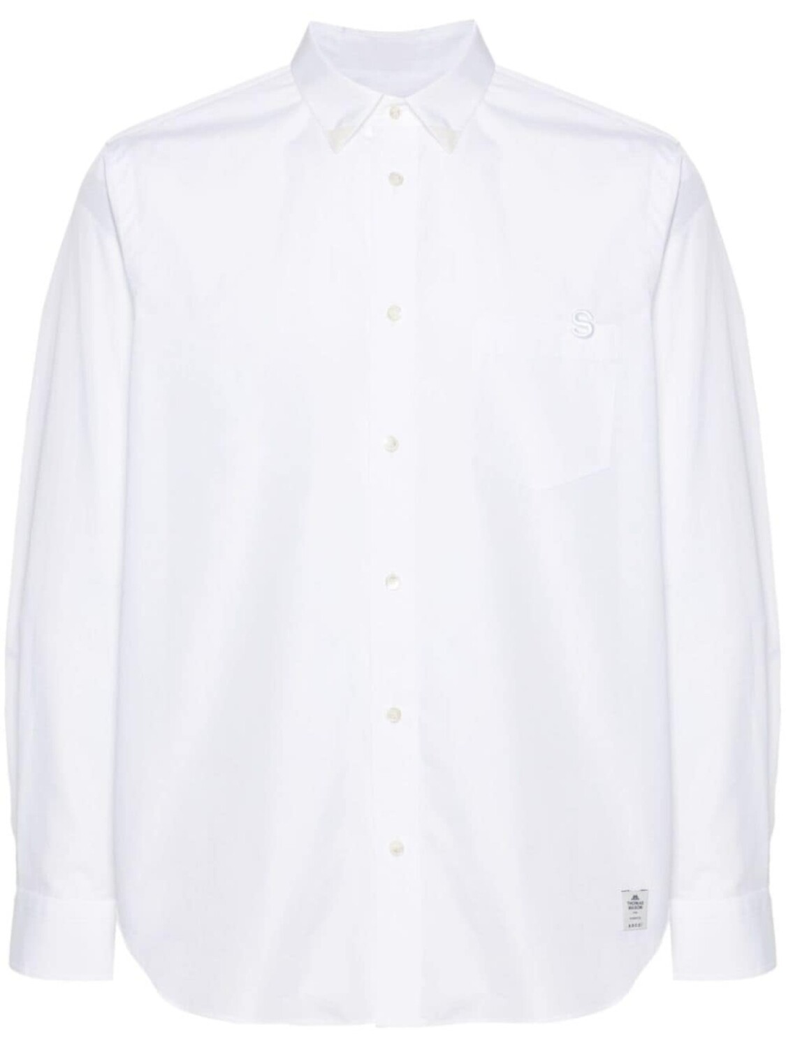 Sacai рубашка Thomas Mason, белый 
Sacai рубашка Thomas Mason, белый