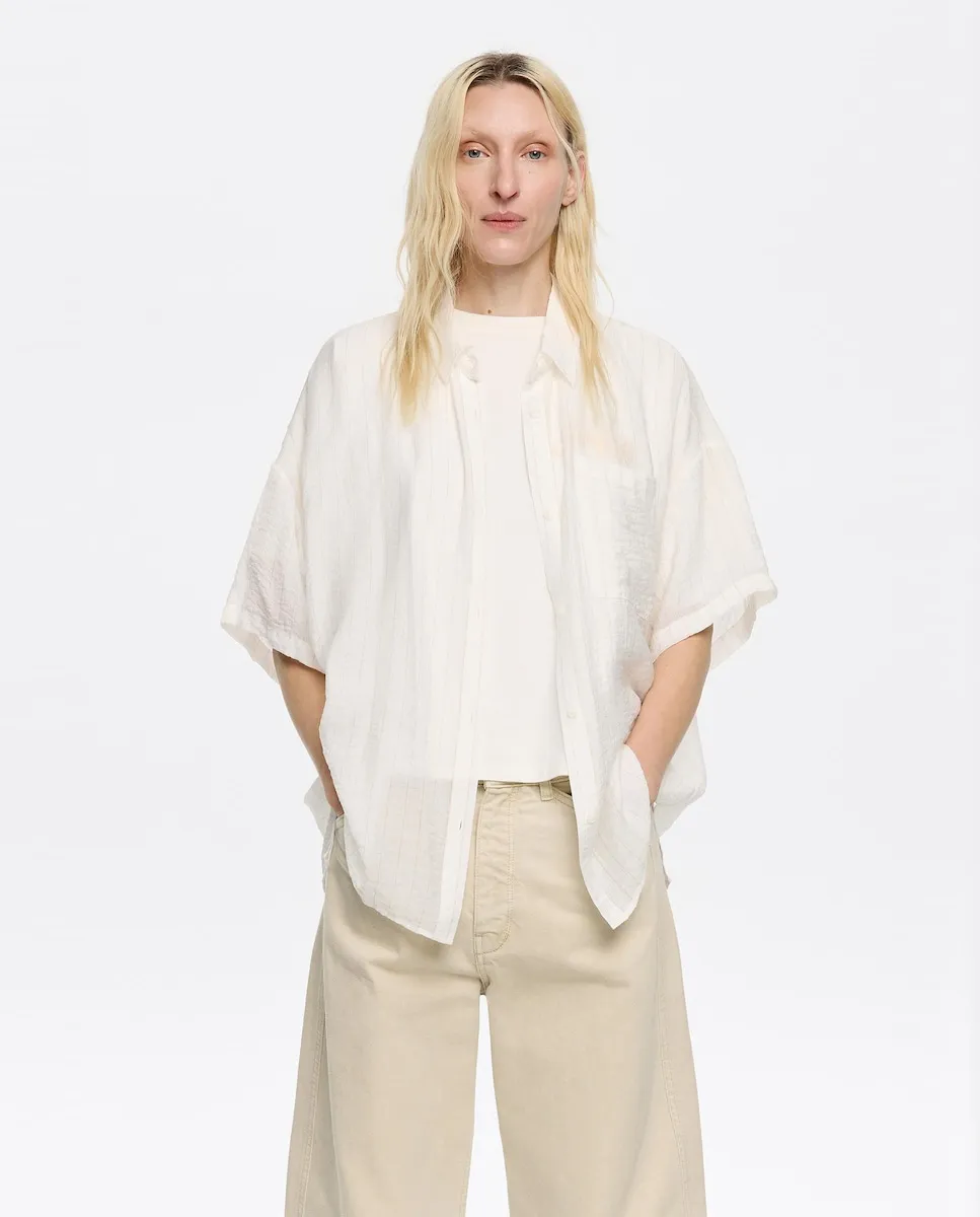 Женская рубашка свободного покроя с короткими рукавами Bimba y Lola, белый
Женская рубашка свободного покроя с короткими рукавами Bimba y Lola, белый