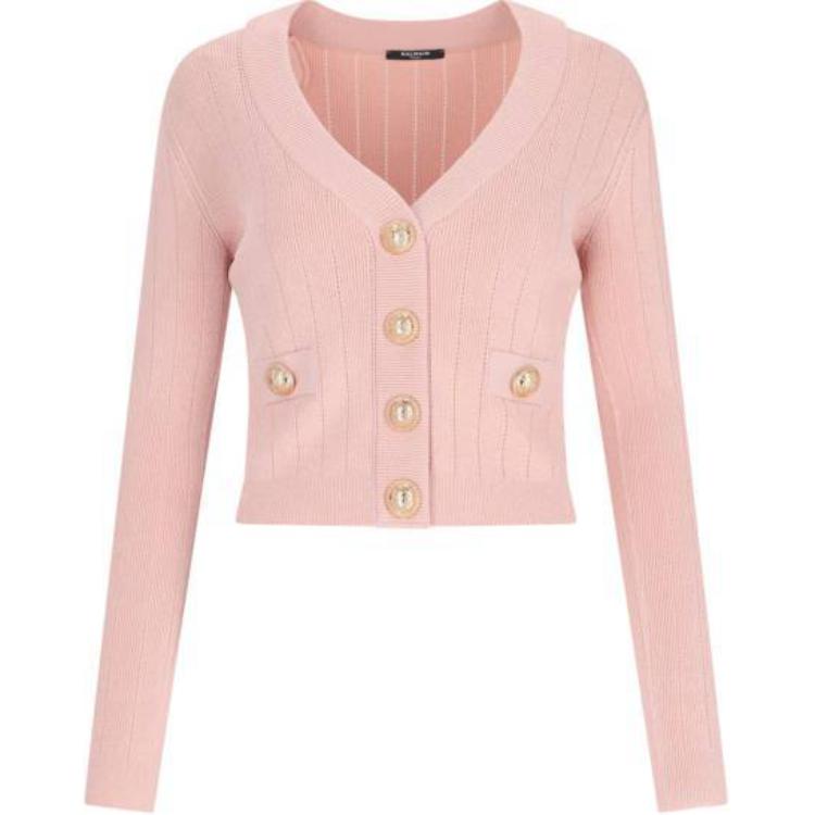 Кардиган с пуговицами и резинкой BALMAIN, розовый
Кардиган с пуговицами и резинкой BALMAIN, розовый